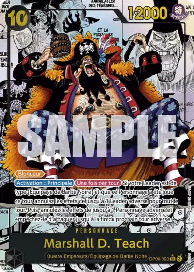 Carte One Piece Marshall D.Teach V3 OP09-093 SR Les Nouveaux Empereurs Neuf FR LorenZone