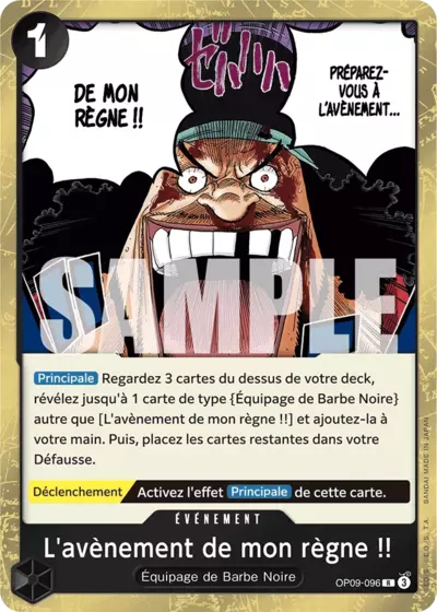 Carte One Piece L'avènement de mon règne !! OP09-096 R Les Nouveaux Empereurs Neuf FR LorenZone