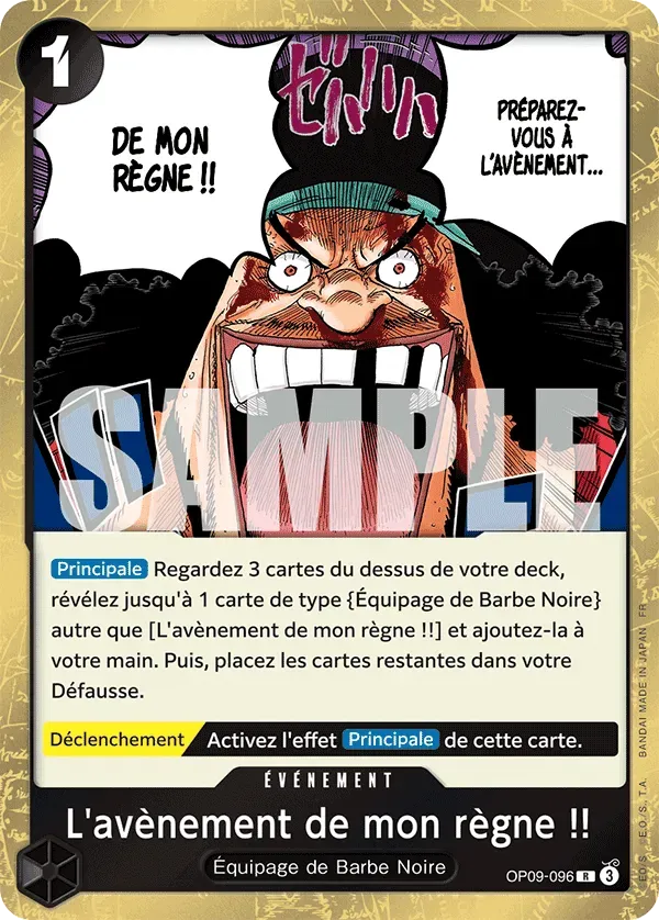 Carte One Piece L'avènement de mon règne !! V1 - PRB02 - FR OP09-096 Rare The Best Vol.2 Neuf FR LorenZone