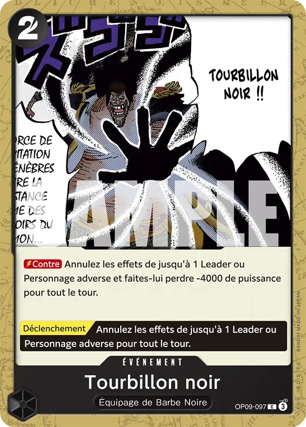 Carte One Piece OP09-097 Tourbillon noir V1 | LorenZone