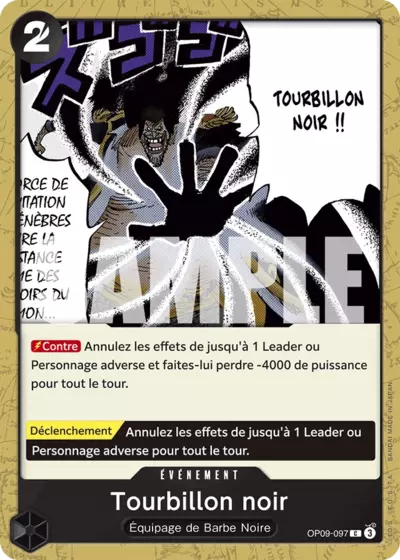 Carte One Piece Tourbillon noir OP09-097 C Les Nouveaux Empereurs Neuf FR LorenZone