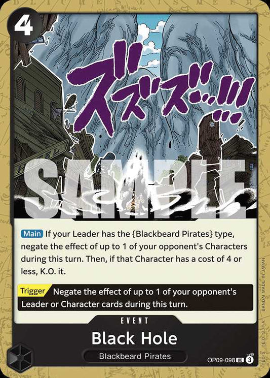 Carte One Piece Black Hole OP09-098 UC Emperors In The New World Neuf EN LorenZone