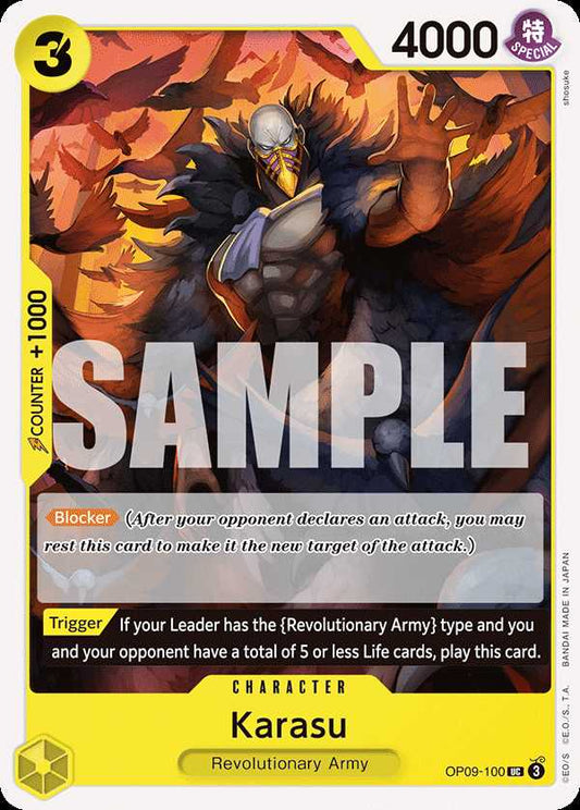 Carte One Piece Karasu OP09-100 UC Emperors In The New World Neuf EN LorenZone