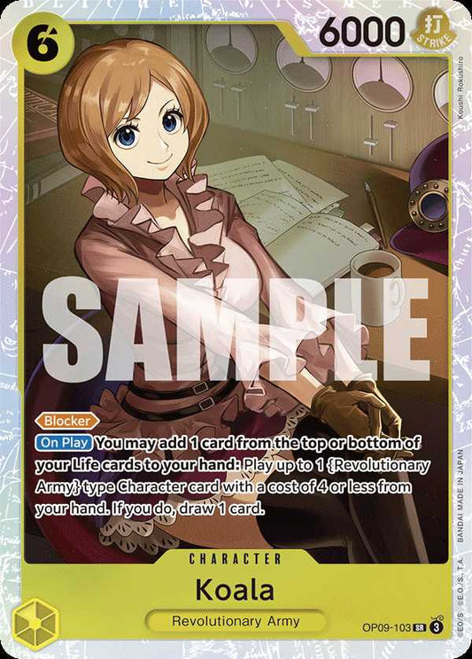 Carte One Piece Koala V1 OP09-103 SR Emperors In The New World Neuf EN LorenZone