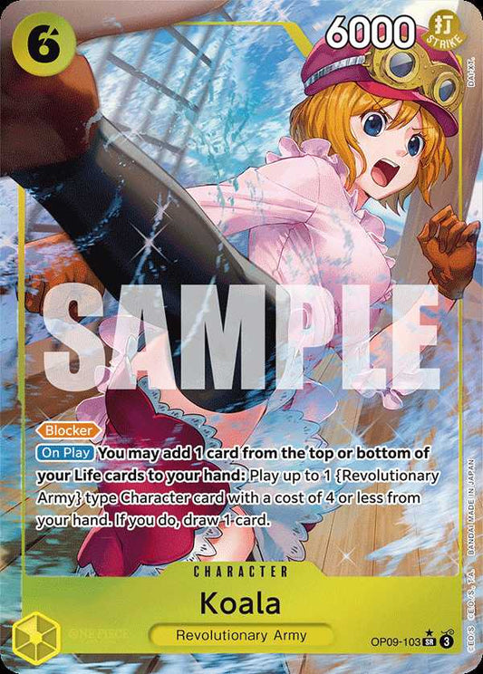 Carte One Piece Koala V2 OP09-103 SR Emperors In The New World Neuf EN LorenZone