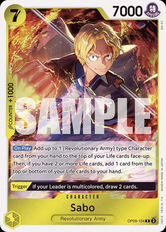 Carte One Piece Sabo OP09-104 R Emperors In The New World Neuf EN LorenZone