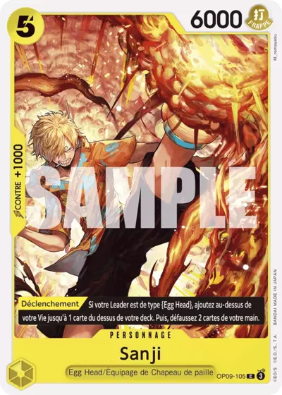 Carte One Piece Sanji OP09-105 C Les Nouveaux Empereurs Neuf FR LorenZone