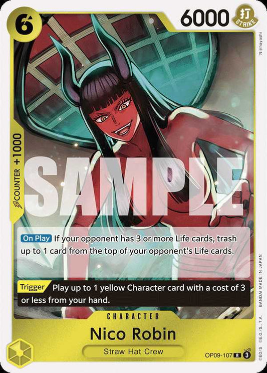 Carte One Piece Nico Robin V1 OP09-107 R Emperors In The New World Neuf EN LorenZone