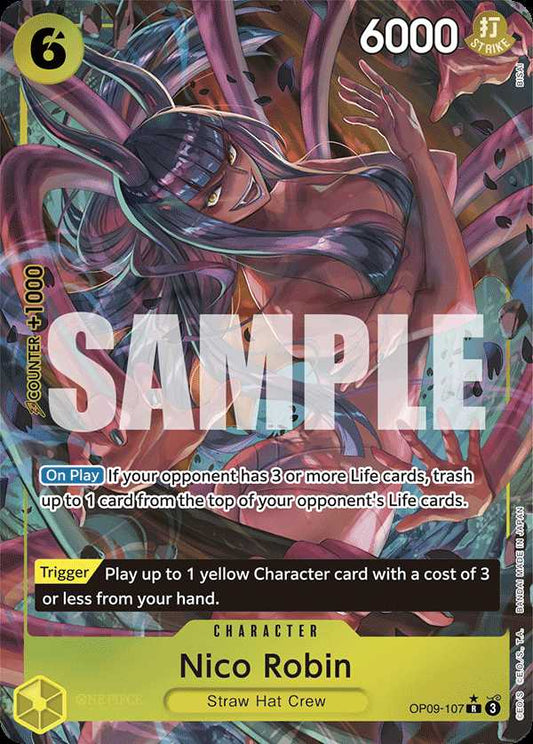 Carte One Piece Nico Robin V2 OP09-107 R Emperors In The New World Neuf EN LorenZone