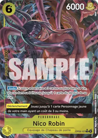 Carte One Piece Nico Robin V2 OP09-107 R Les Nouveaux Empereurs Neuf FR LorenZone