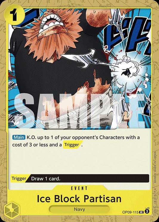 Carte One Piece Ice Block Partisan OP09-115 UC Emperors In The New World Neuf EN LorenZone