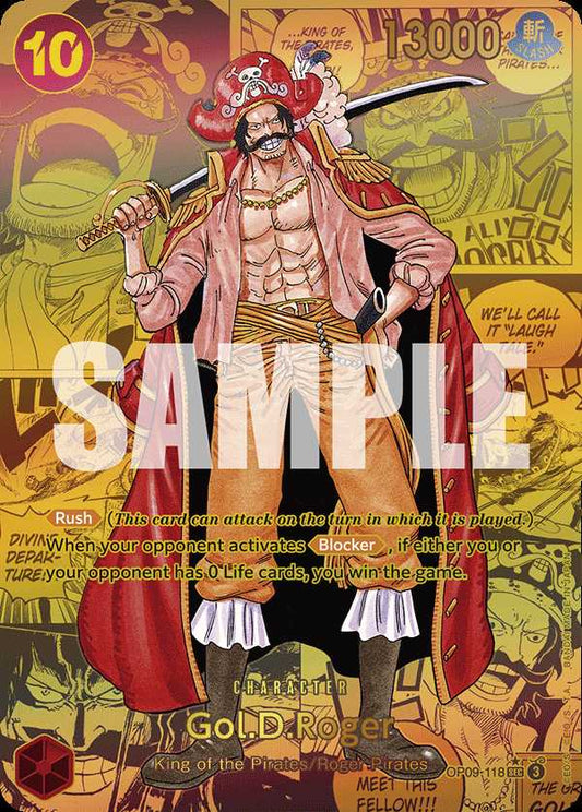 Carte One Piece Gol.D.Roger . OP09-118 SEC Emperors In The New World Neuf EN LorenZone
