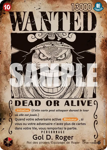 Carte One Piece Gol D. Roger OP09-118 - Successeurs