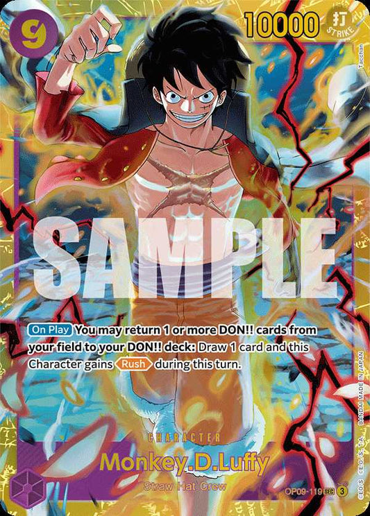 Carte One Piece Monkey.D.Luffy V1 OP09-119 SEC Emperors In The New World Neuf EN LorenZone