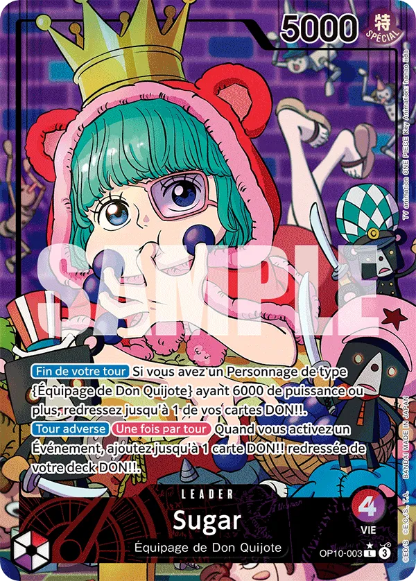 Carte One Piece Sugar V2 - FR OP10-003 L-P Sang Royal Neuf FR LorenZone