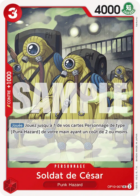 Carte One Piece Soldat de Cesar - FR OP10-007 UC Sang Royal Neuf FR LorenZone