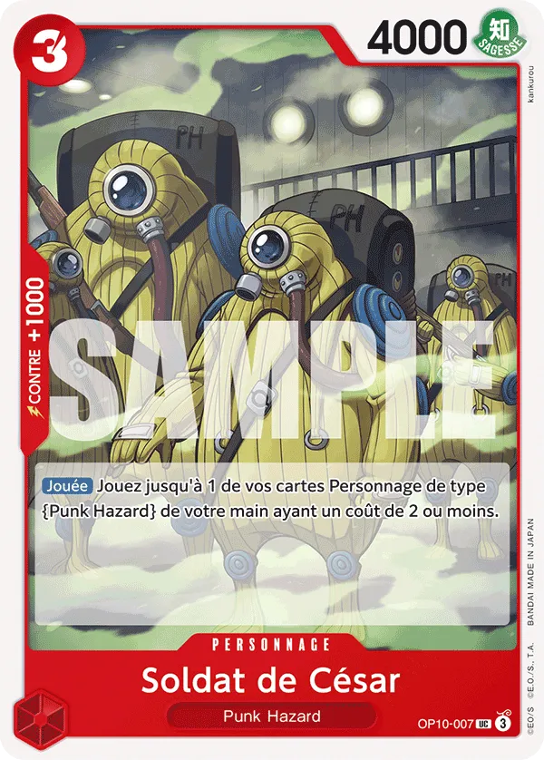 Carte One Piece Soldat de Cesar - FR OP10-007 UC Sang Royal Neuf FR LorenZone