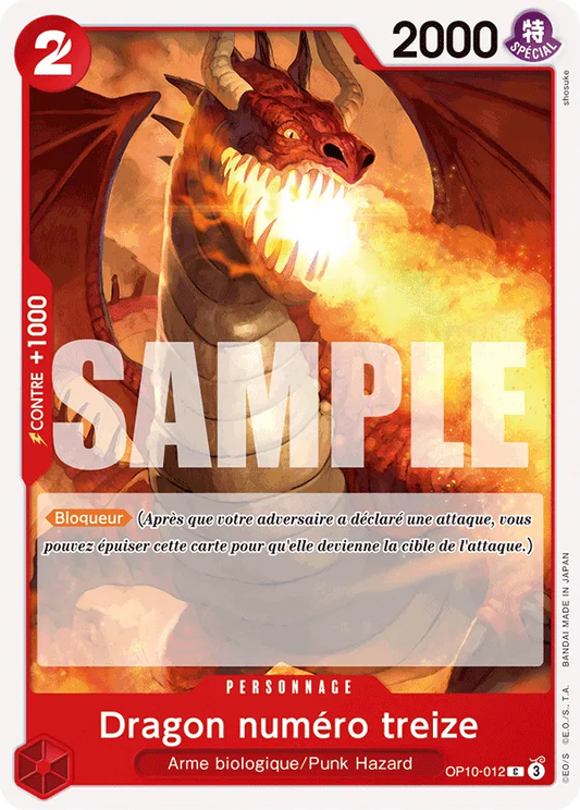 Carte One Piece Dragon Numéro Treize - FR OP10-012 C Sang Royal Neuf FR LorenZone