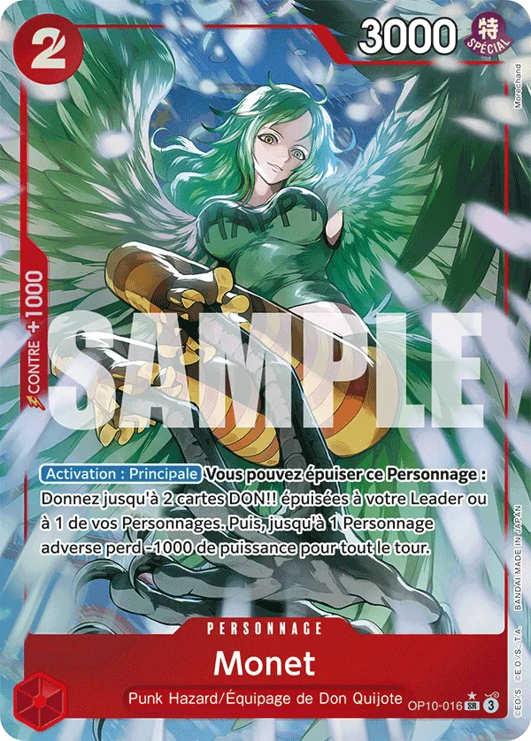 Carte One Piece Monet V2 - FR OP10-016 SR-P Sang Royal Neuf FR LorenZone