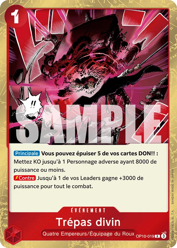 Carte One Piece Trépas Divin V1 - FR OP10-019 R Sang Royal Neuf FR LorenZone