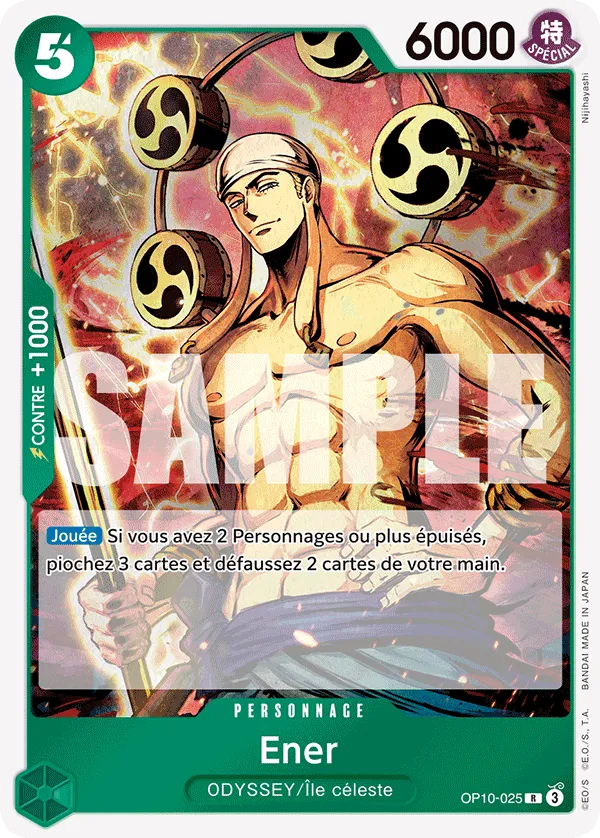 Carte One Piece Enel - FR OP10-025 R Sang Royal Neuf FR LorenZone