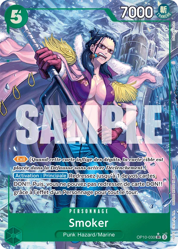 Carte One Piece Smoker V2 - FR OP10-030 SR-P Sang Royal Neuf FR LorenZone