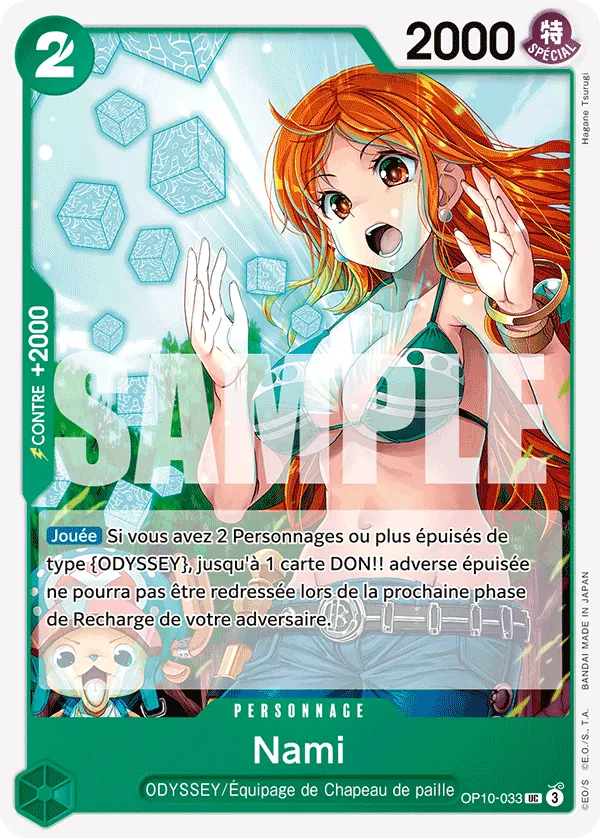 Carte One Piece Nami - FR OP10-033 UC Sang Royal Neuf FR LorenZone
