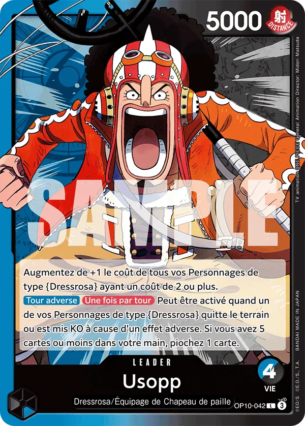 Carte One Piece Usopp V1 - FR OP10-042 L Sang Royal Neuf FR LorenZone