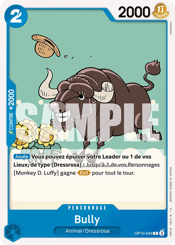 Carte One Piece Bully - FR OP10-043 C Sang Royal Neuf FR LorenZone