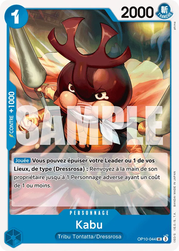 Carte One Piece Kabu - FR OP10-044 UC Sang Royal Neuf FR LorenZone