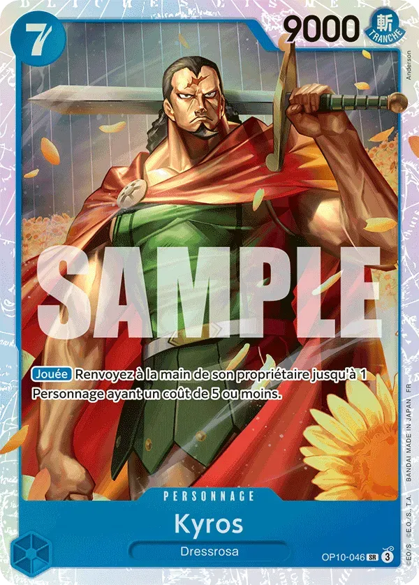 Carte One Piece Kyros - PRB02 - FR OP10-046 Super Rare The Best Vol.2 Neuf FR LorenZone
