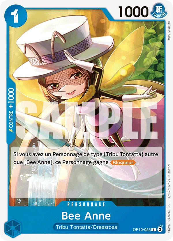 Carte One Piece Bee Anne - FR OP10-053 C Sang Royal Neuf FR LorenZone