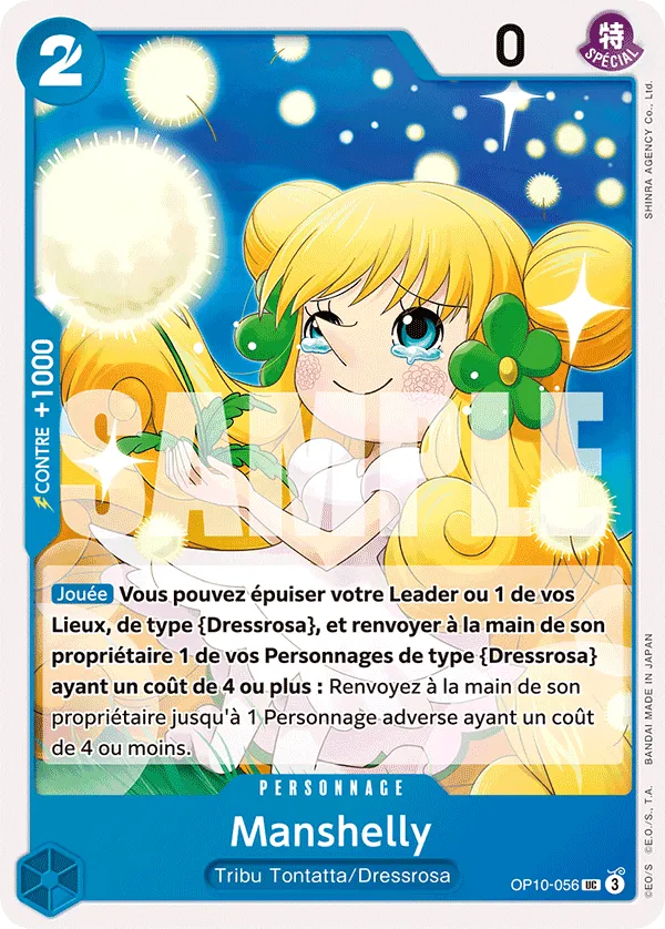 Carte One Piece Manshelly - FR OP10-056 UC Sang Royal Neuf FR LorenZone
