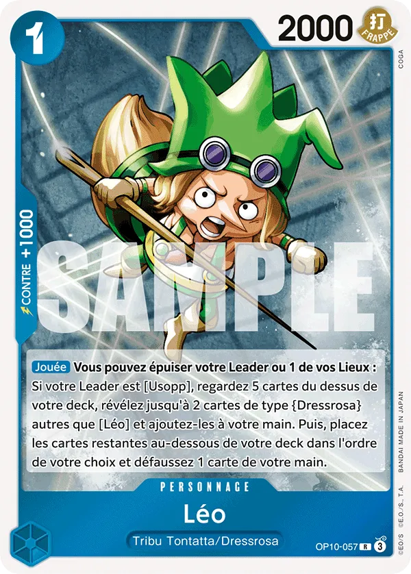 Carte One Piece Leo - FR OP10-057 R Sang Royal Neuf FR LorenZone