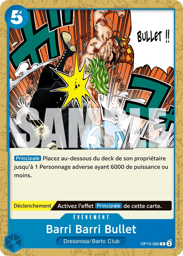 Carte One Piece Barri Barri Bullet - FR OP10-060 C Sang Royal Neuf FR LorenZone