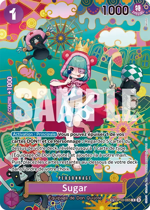 Carte One Piece Sugar - FR OP10-065 SPE Les Sept de la mer d’Azur Neuf FR LorenZone