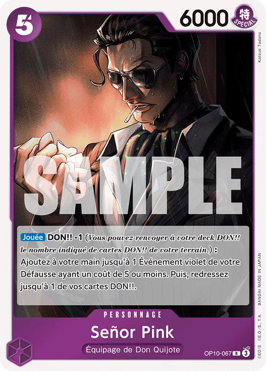 Carte One Piece Senor Pink V1 - FR OP10-067 R Sang Royal Neuf FR LorenZone