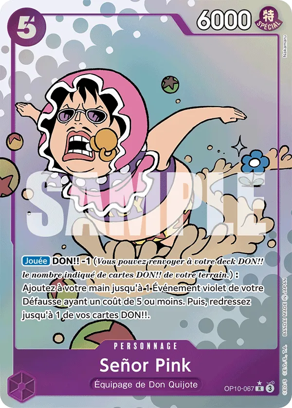 Carte One Piece Senor Pink V2 - FR OP10-067 R-P Sang Royal Neuf FR LorenZone