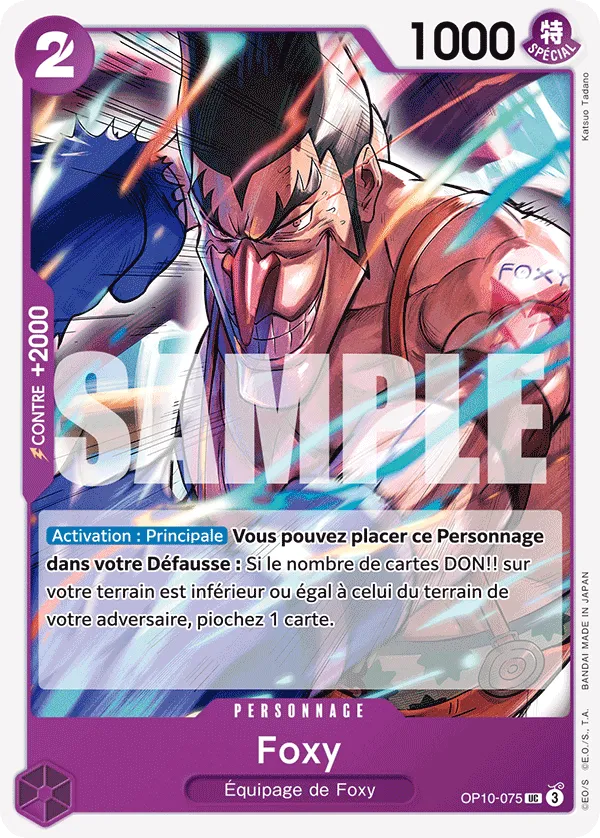 Carte One Piece Foxy - FR OP10-075 UC Sang Royal Neuf FR LorenZone