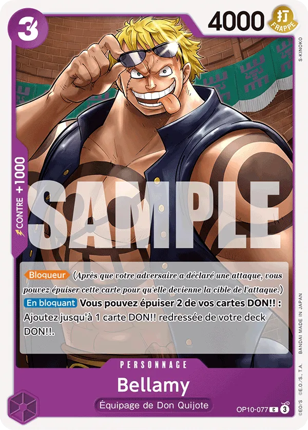 Carte One Piece Bellamy - FR OP10-077 C Sang Royal Neuf FR LorenZone
