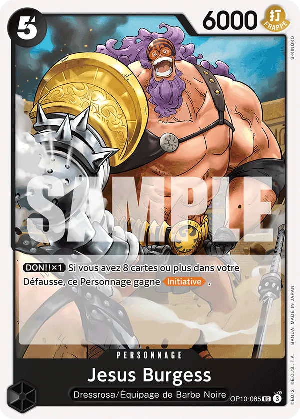 Carte One Piece Jesus Burgess - FR OP10-085 UC Sang Royal Neuf FR LorenZone