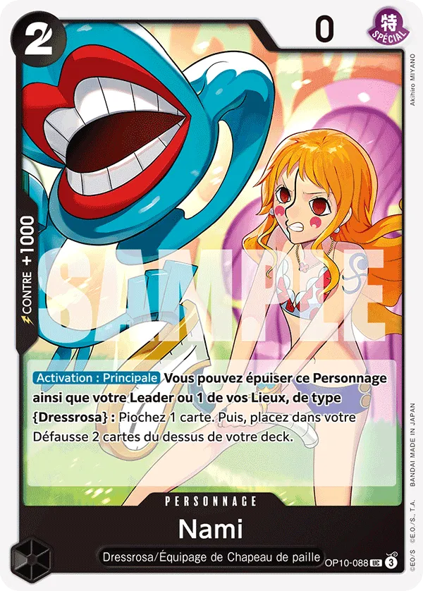 Carte One Piece Nami - FR OP10-088 UC Sang Royal Neuf FR LorenZone