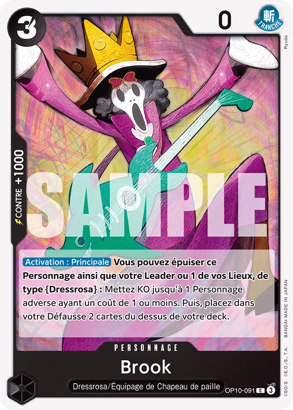 Carte One Piece Brook - FR OP10-091 C Sang Royal Neuf FR LorenZone