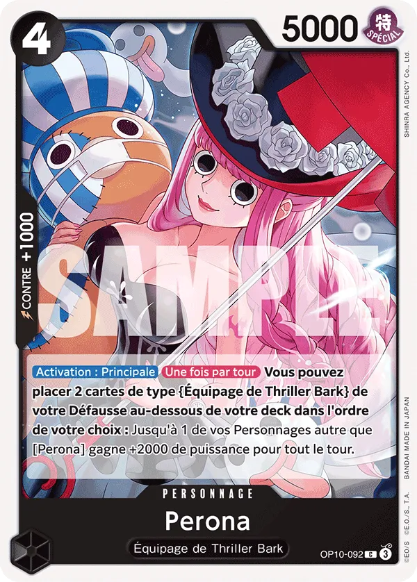 Carte One Piece Perona - FR OP10-092 C Sang Royal Neuf FR LorenZone