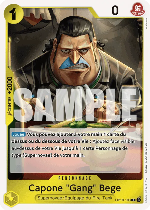 Carte One Piece Capone Gang Bege - FR OP10-103 R Sang Royal Neuf FR LorenZone