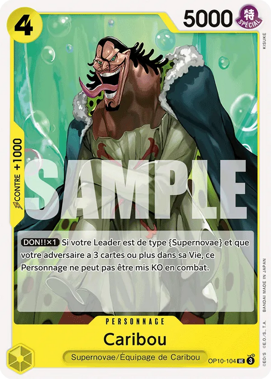 Carte One Piece Caribou - FR OP10-104 UC Sang Royal Neuf FR LorenZone