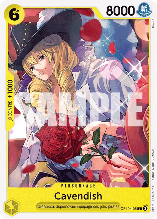 Carte One Piece Cavendish - FR OP10-105 C Sang Royal Neuf FR LorenZone