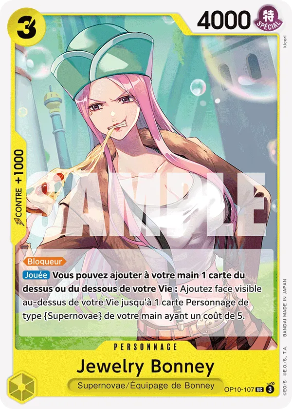 Carte One Piece Jewerly Bonney - FR OP10-107 UC Sang Royal Neuf FR LorenZone