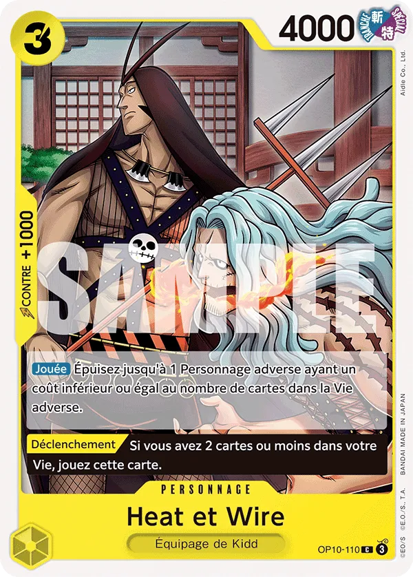 Carte One Piece Heat et Wire - FR OP10-110 C Sang Royal Neuf FR LorenZone