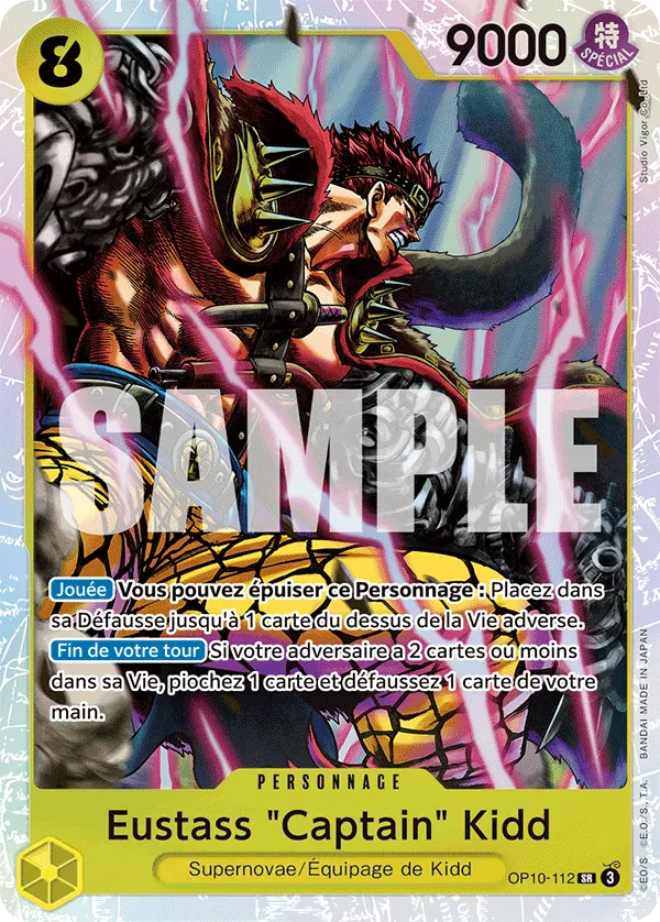 Carte One Piece Eustass Captain Kidd V1 - FR OP10-112 SR Sang Royal Neuf FR LorenZone